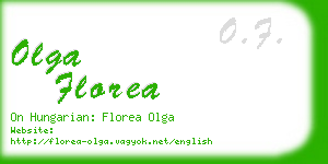 olga florea business card